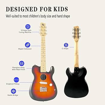 CB SKY 30 Inch Kids Acoustic Electric Guitar Beginner Kit